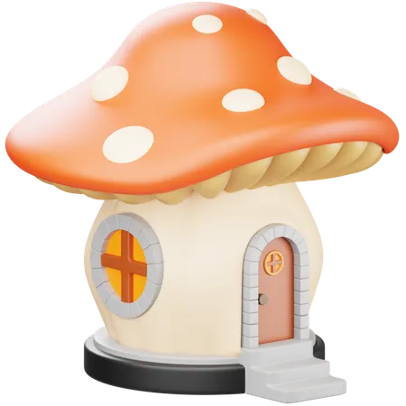 Mushroom House  3D Icon