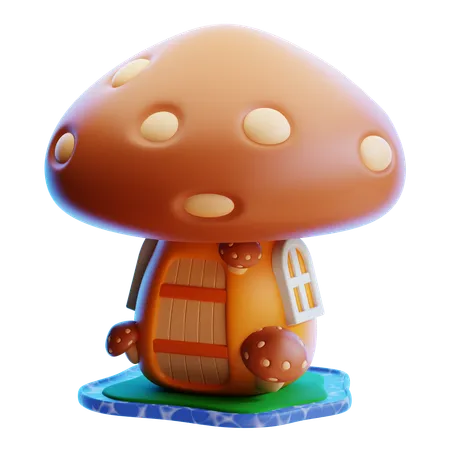 Mushroom House  3D Icon