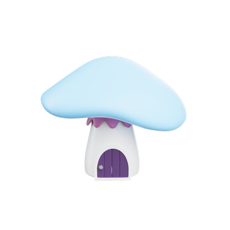 Mushroom House  3D Illustration