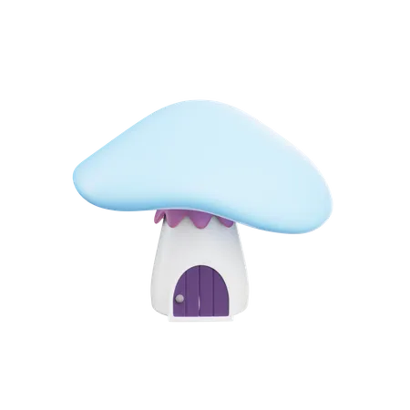 Mushroom House  3D Illustration