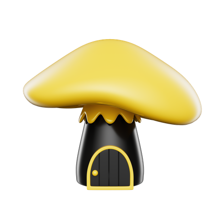Mushroom House  3D Illustration