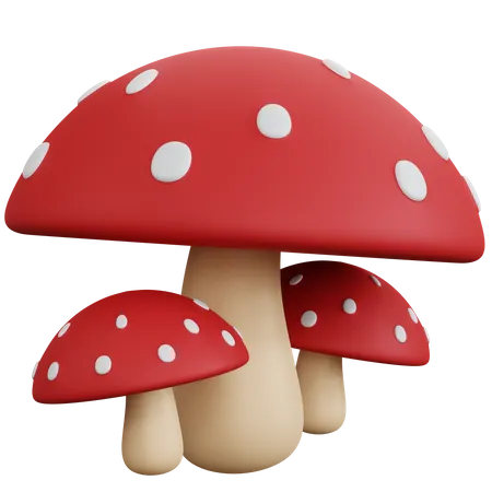 Mushroom Plant  3D Icon