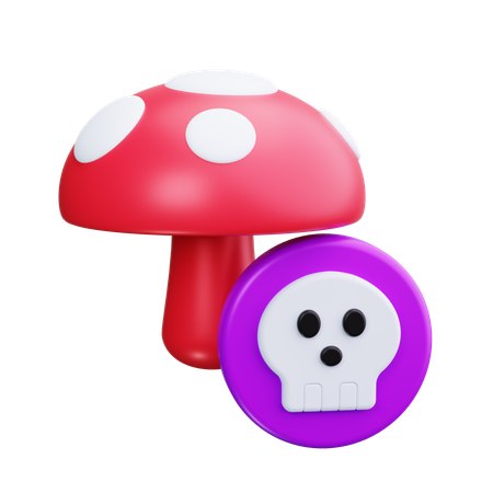 Mushroom Skull  3D Icon