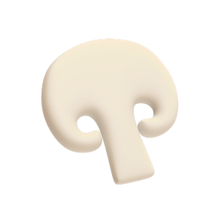 Mushroom slice 3D Illustration