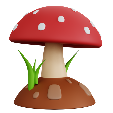 Mushroom Sprout  3D Icon