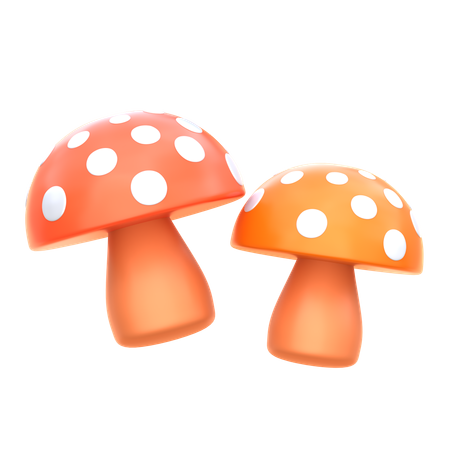 Mushrooms  3D Icon