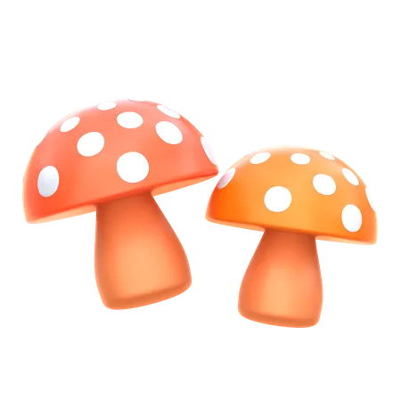 Mushrooms  3D Icon