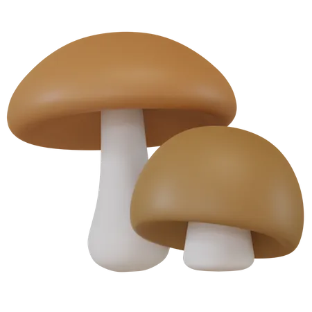 Mushrooms  3D Icon