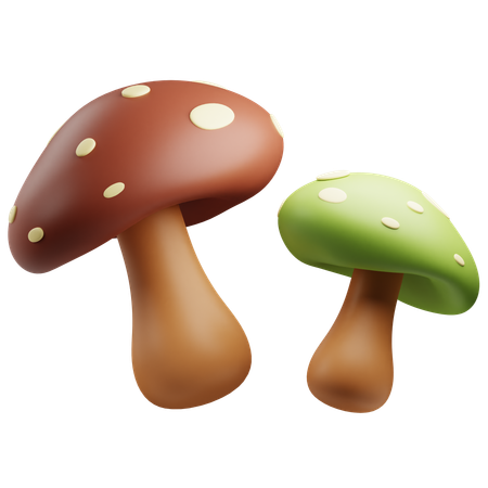 Mushrooms  3D Icon