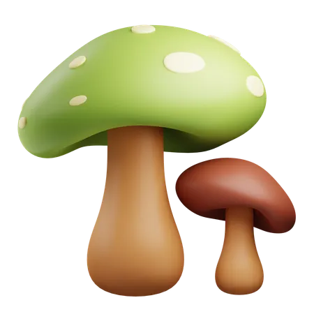 Mushrooms  3D Icon