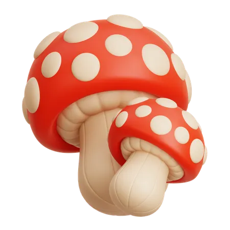 Mushrooms  3D Icon