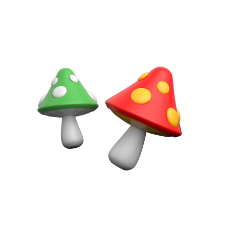 Mushrooms  3D Icon