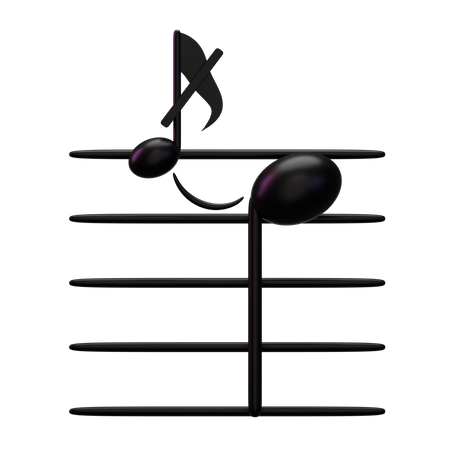 Music Acciaccatura  3D Icon