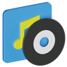 3d music album logo