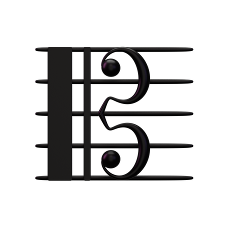 Music Alto Clef  3D Icon