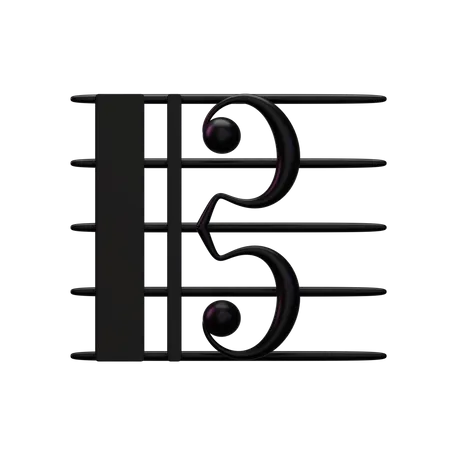 Music Alto Clef  3D Icon