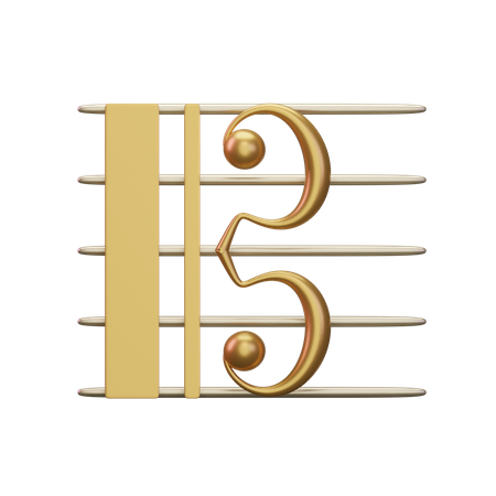 Music Alto Clef  3D Icon