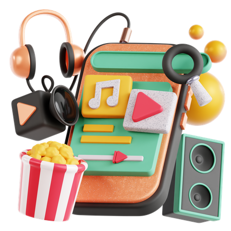 Music And Entertainment  3D Illustration