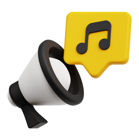 音楽アナウンス  3D Icon