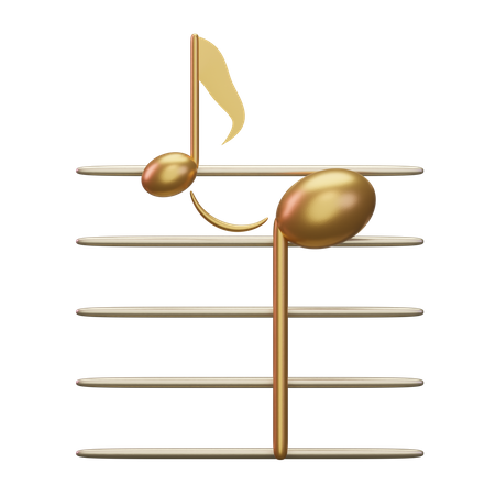 Music Appoggiatura  3D Icon