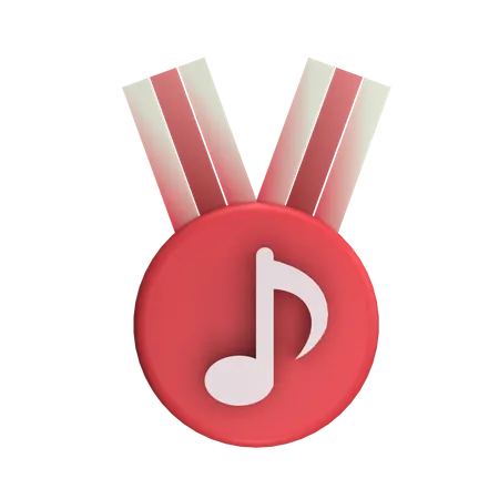 Music Badge  3D Icon