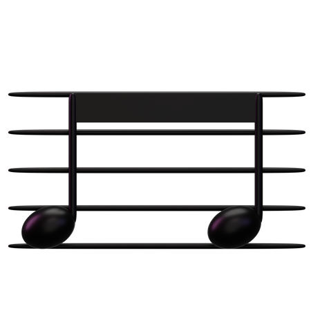 Music Beamnote  3D Icon