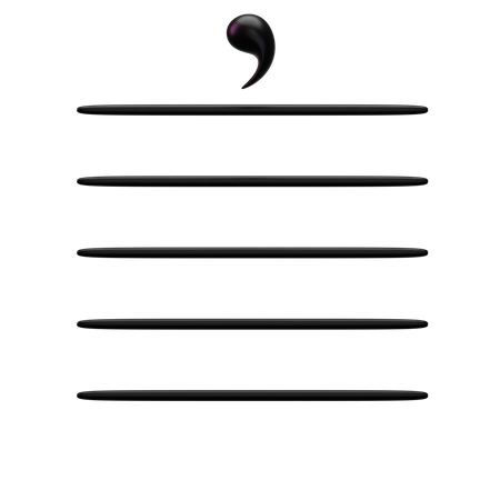 Music Breath mark  3D Icon