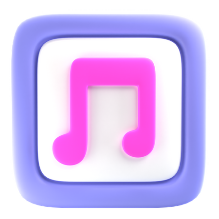 Music Button  3D Icon