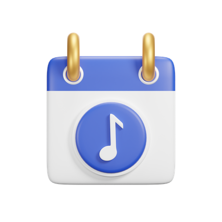 音楽カレンダー  3D Icon