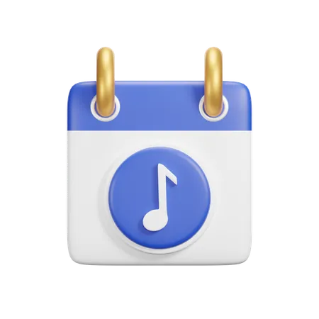 音楽カレンダー  3D Icon