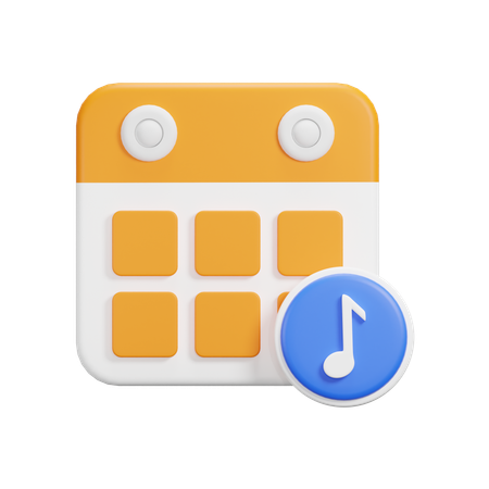 Music Calendar  3D Icon