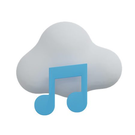 Music Cloud  3D Icon