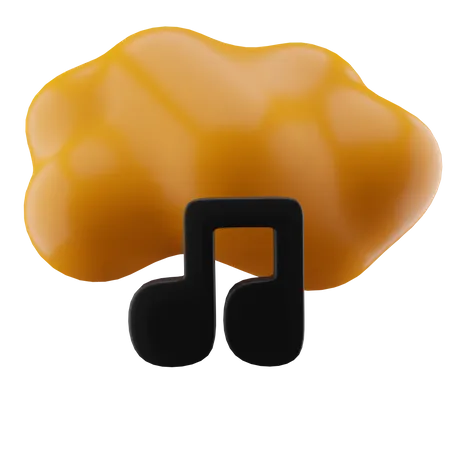 Music Cloud  3D Icon