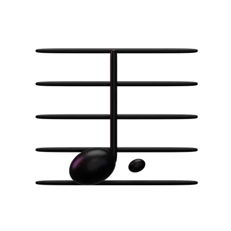 Music Dotnote  3D Icon