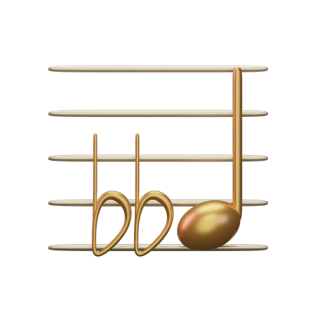 Music Double Flat  3D Icon