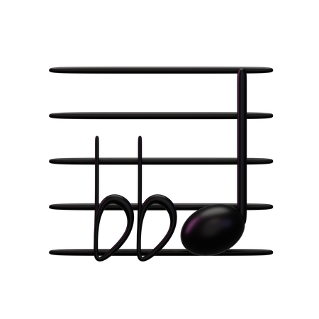 Music Double Flat  3D Icon