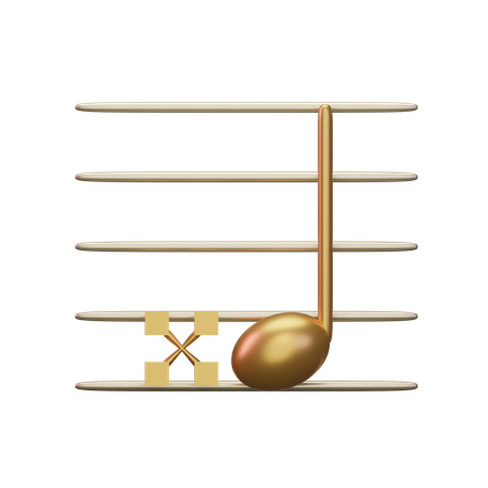 Music Double sharp  3D Icon