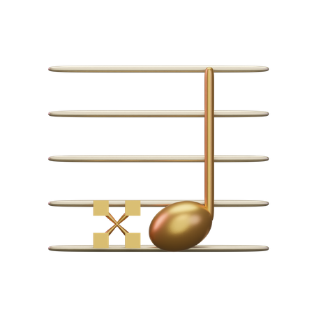 Music Double sharp 3D Icon
