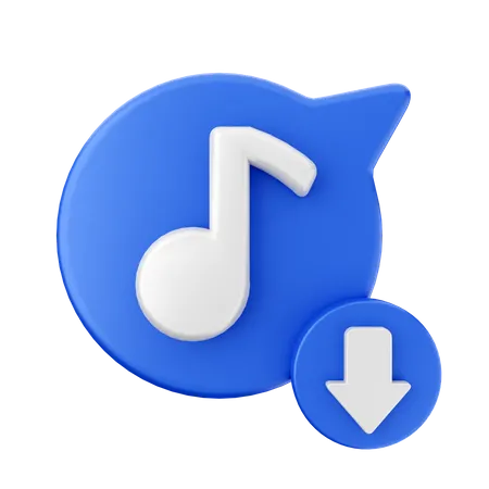 Music Download 3D Icon