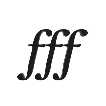 Music dynamic fortississimo  3D Icon