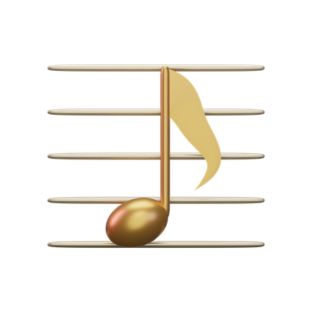 Music Eighth note  3D Icon