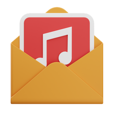 Music Email  3D Icon
