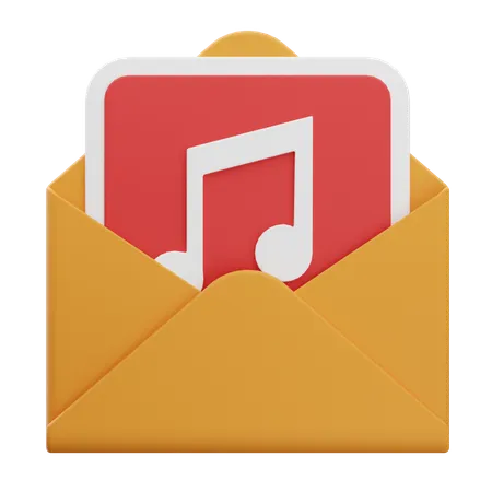 Music Email  3D Icon