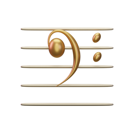 Music F Clef  3D Icon