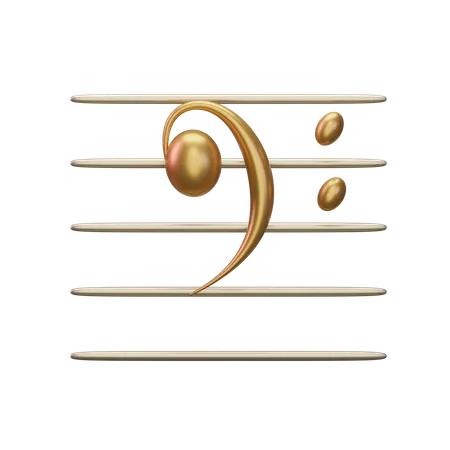 Music F Clef  3D Icon