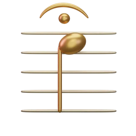 Music fermata  3D Icon