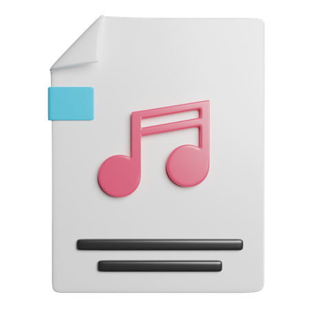 Music File  3D Icon