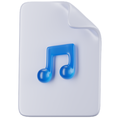 音楽ファイル  3D Icon