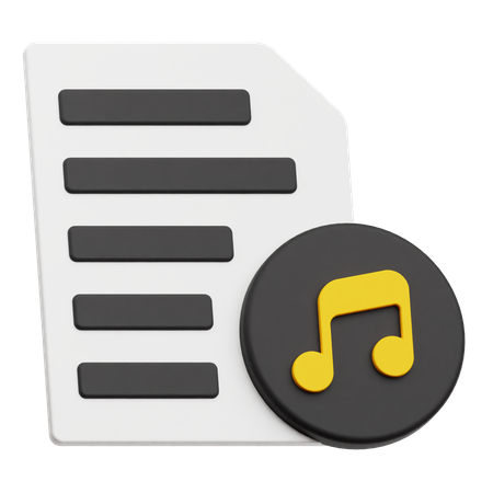 Music File  3D Icon