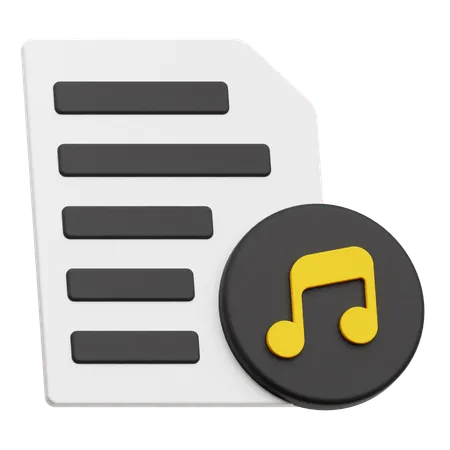 Music File  3D Icon